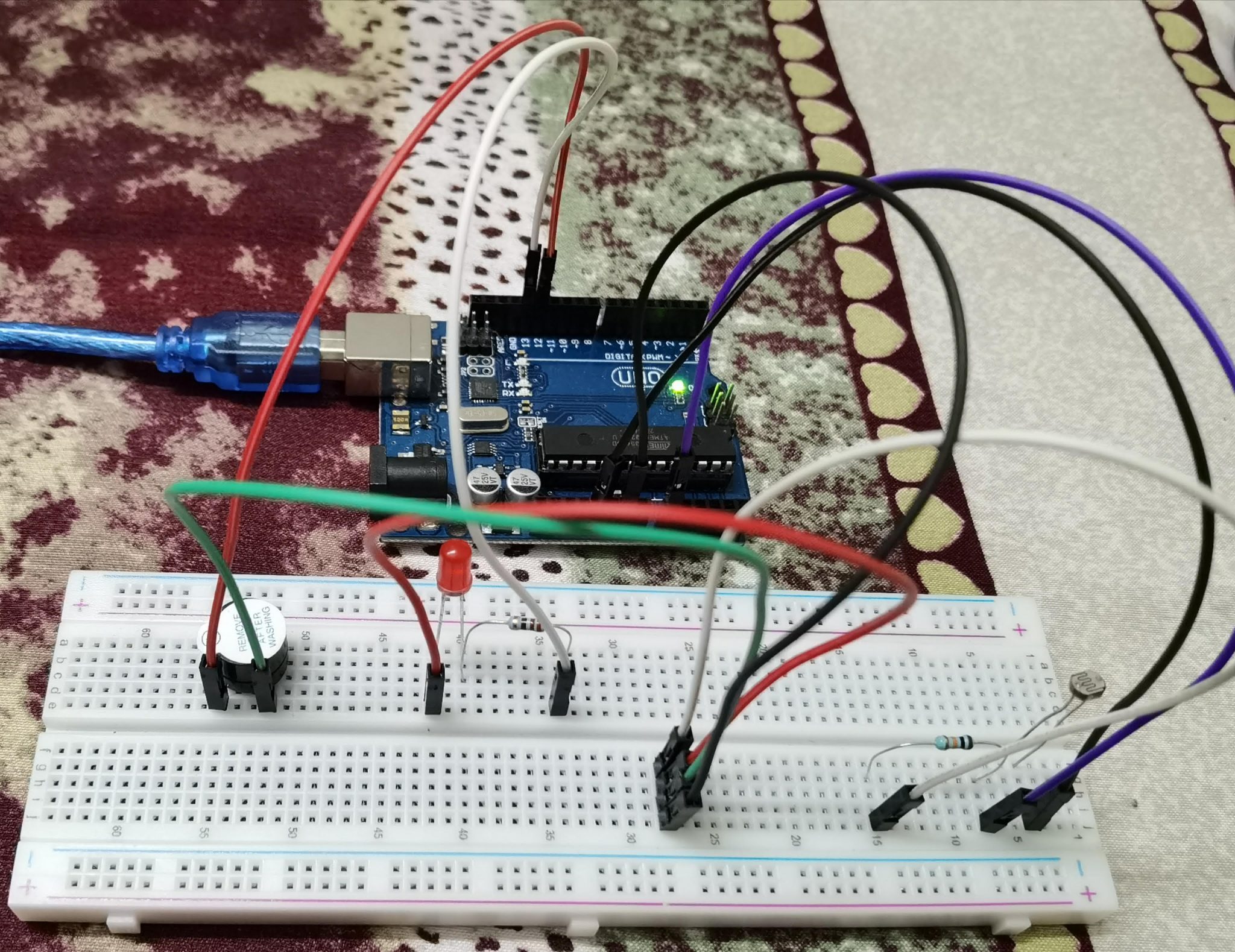 Use Photoresistor With Led And Buzzer On Arduino Uno Prgmine 7250